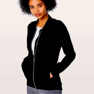 Lululemon Black Size 10 Sherpa Bomber Full Zip Jacket